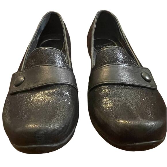 Dansko Olena Size 39 EU Comfort Shoes Clogs Black Shimmer Metallic Womens 8.5 9 - Picture 9 of 9